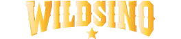 Monochromes Wildsino Casino Logo für dunkle Hintergründe